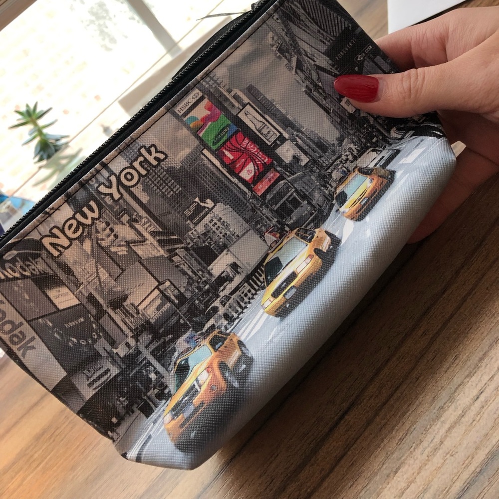 New York makeup bag